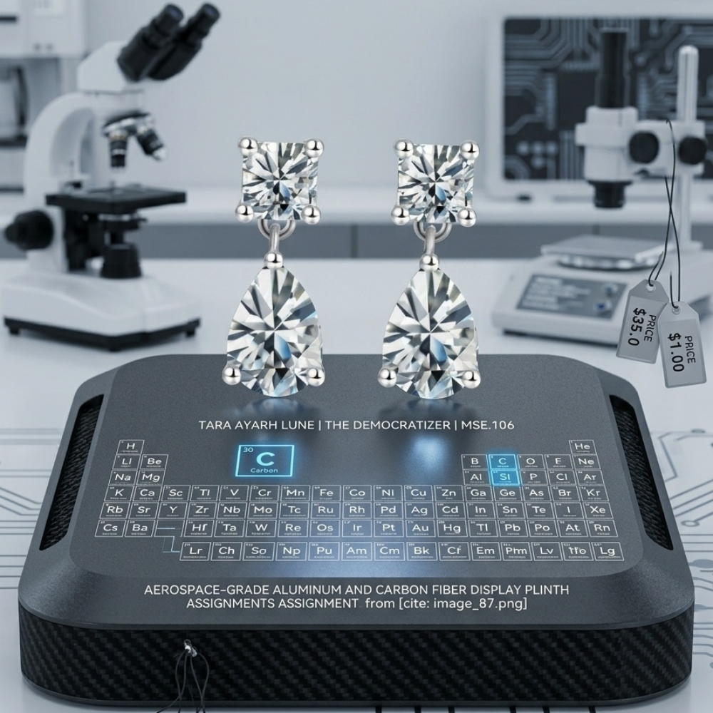 Asscher-Cut & Pear-Cut Moissanite Dual-Facet Drop Earrings | Ethereal Design | TARA AYARH LUNE