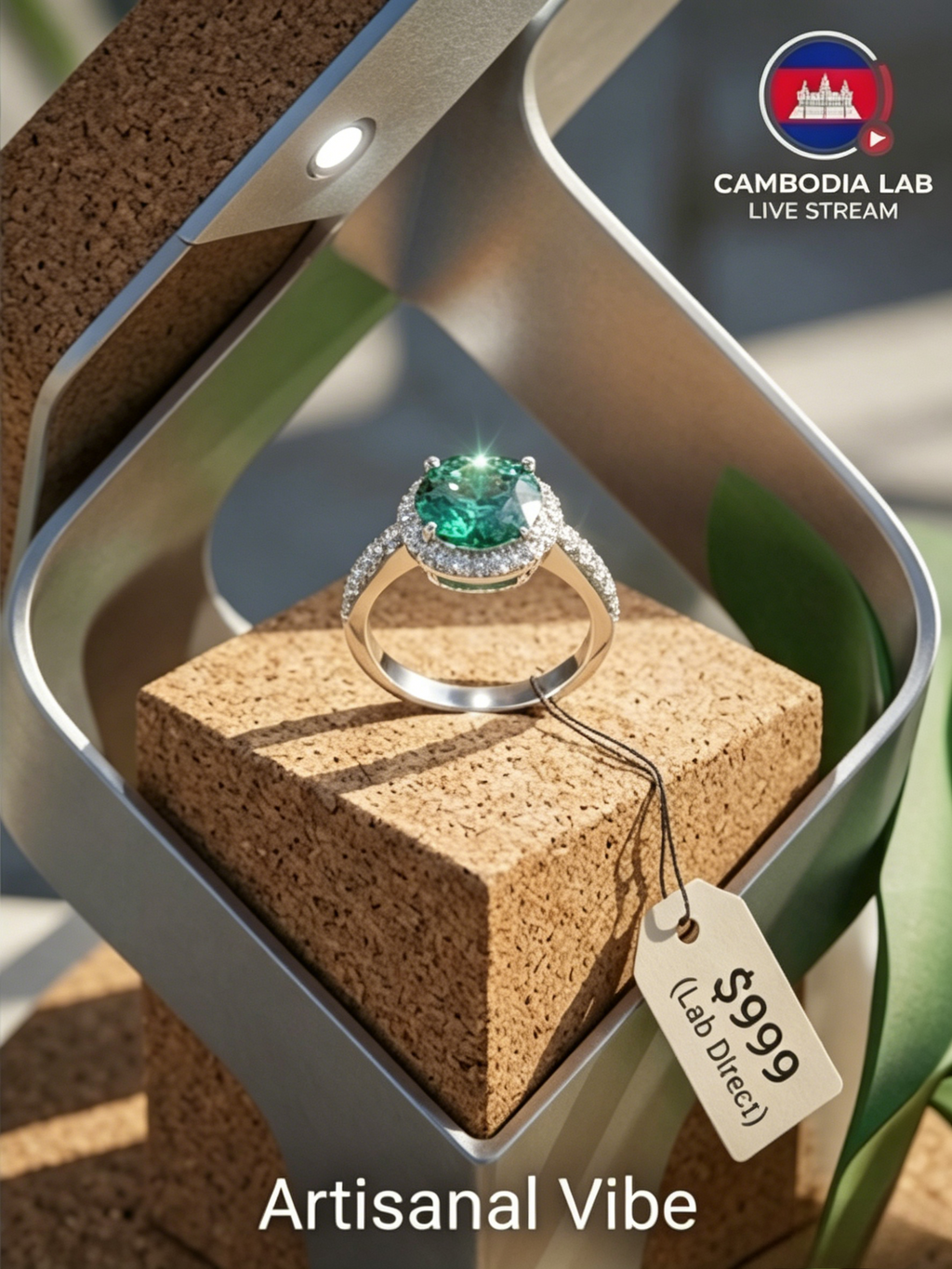 3ct Brilliant Cut Moissanite Classic Halo Ring | Luminous Scientific Radiance Edition | TARA AYARH LUNE