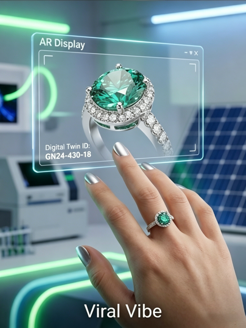3ct Brilliant Cut Moissanite Classic Halo Ring | Luminous Scientific Radiance Edition | TARA AYARH LUNE