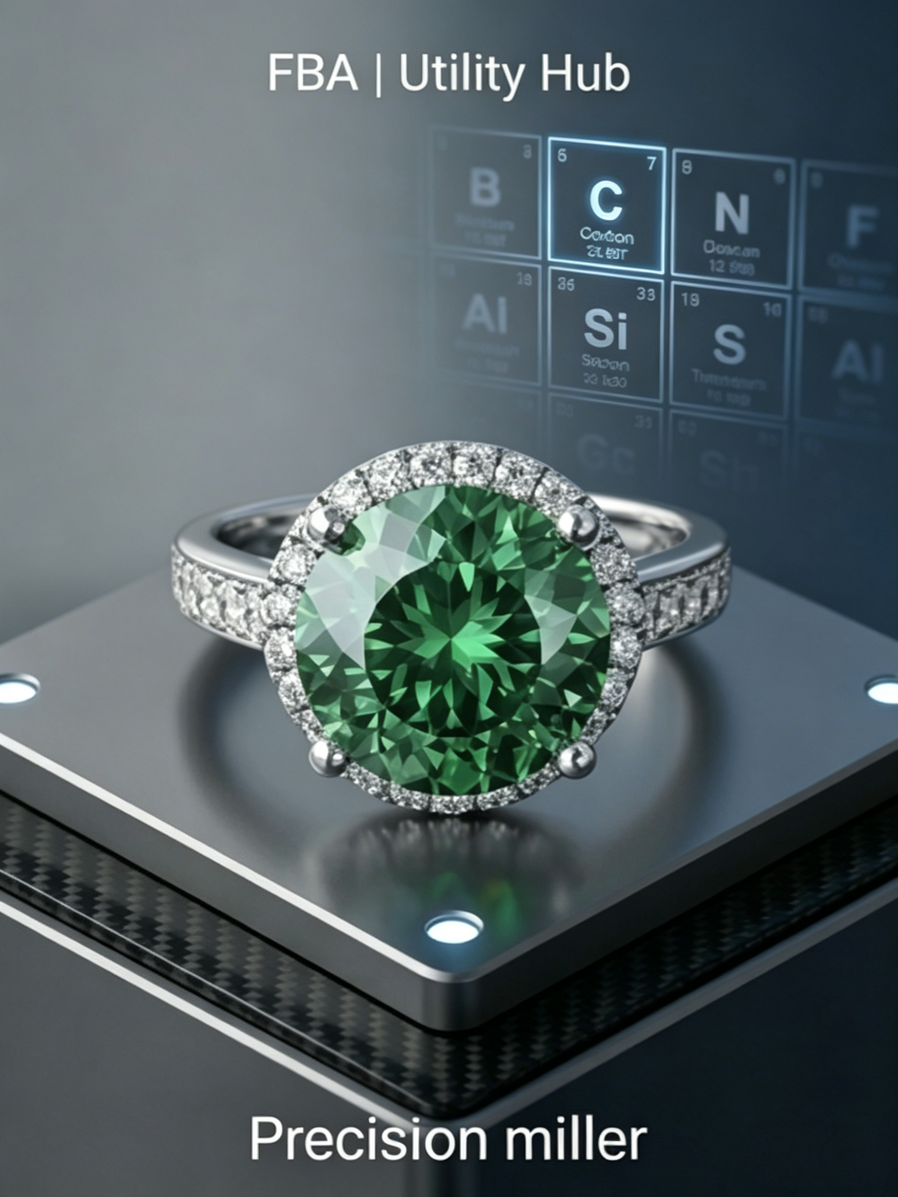 5ct Brilliant Cut Moissanite Grand Halo Statement Ring | Centurion Ultra-Luxe Lab Edition | TARA AYARH LUNE