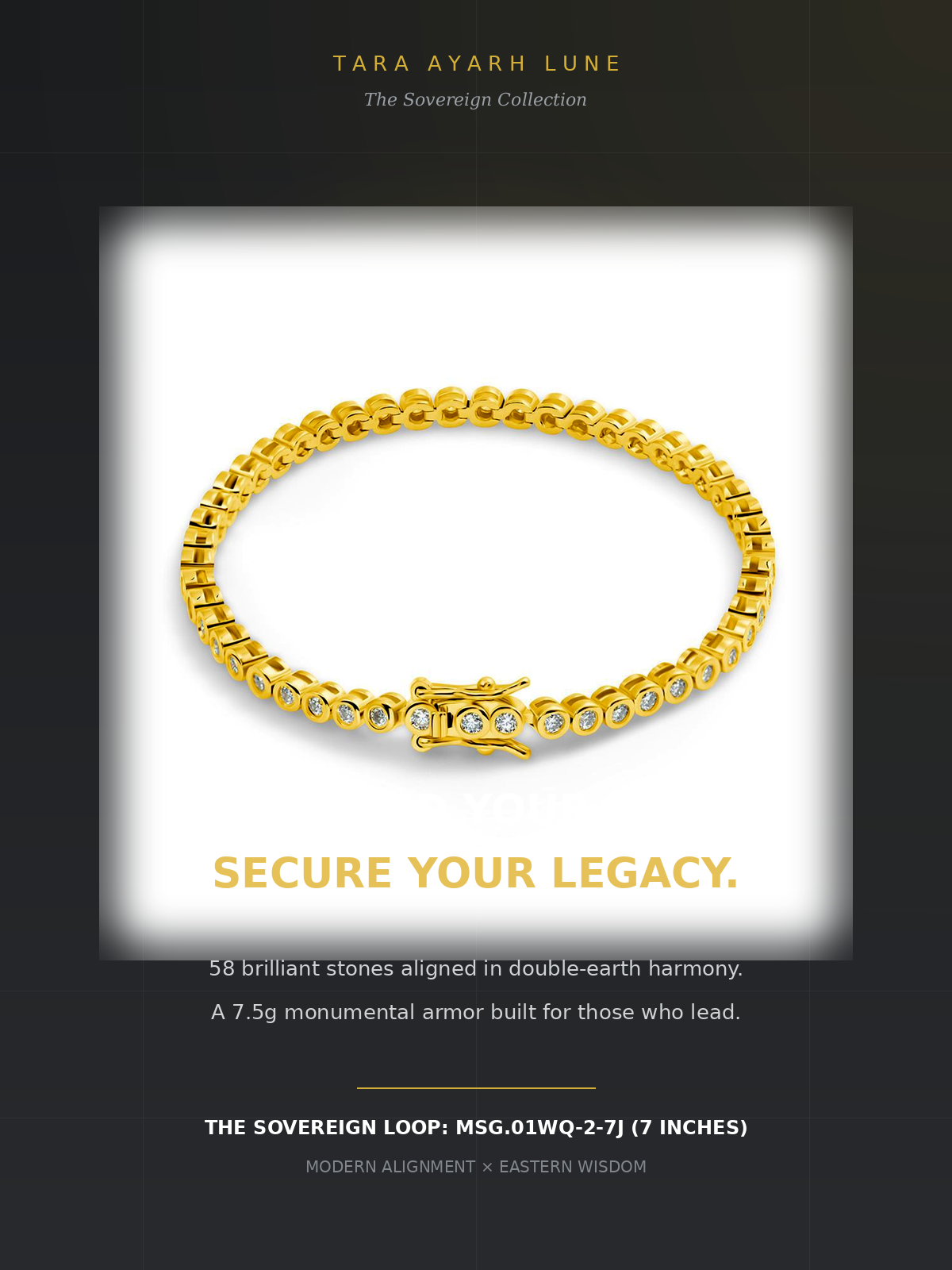 2ct Moissanite Tennis Bracelet 7-Inch | Sovereign Loop | TARA AYARH LUNE