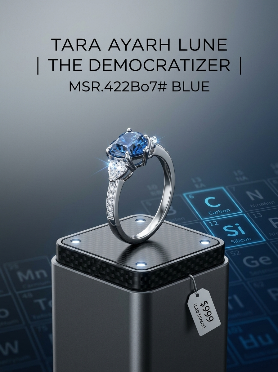 2.4ct Heart Cut Moissanite Trilogy Ring | Nexus Heart Scientific Romance Edition | TARA AYARH LUNE