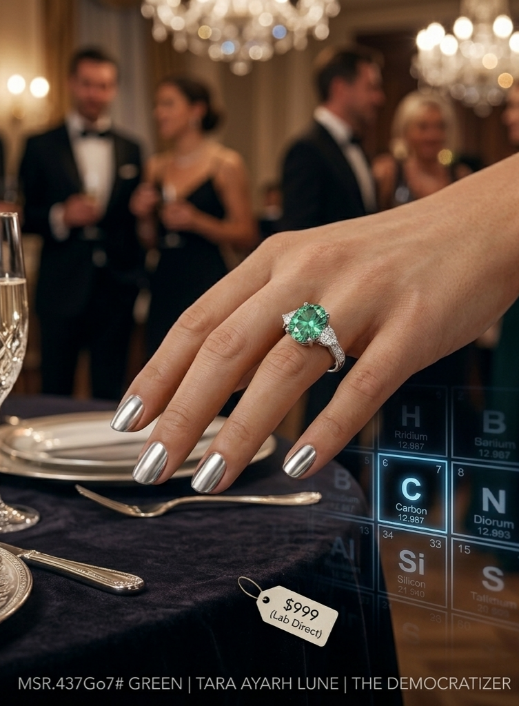 5ct Oval Cut Green Moissanite Ring with Pear Accents | Infinite Trinity Premier Lab Luxury | TARA AYARH LUNE