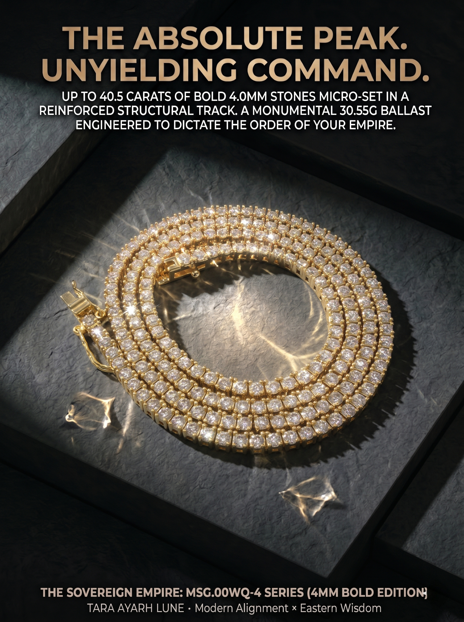 4mm Bold Moissanite Tennis Chain | Sovereign Empire | TARA AYARH LUNE