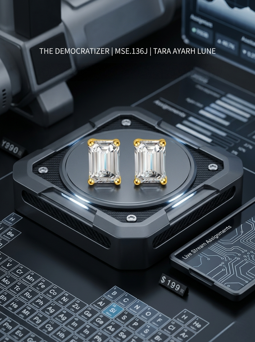 2ctw Emerald Cut Moissanite Stud Earrings | Classic 18K Gold Plated Editions | TARA AYARH LUNE