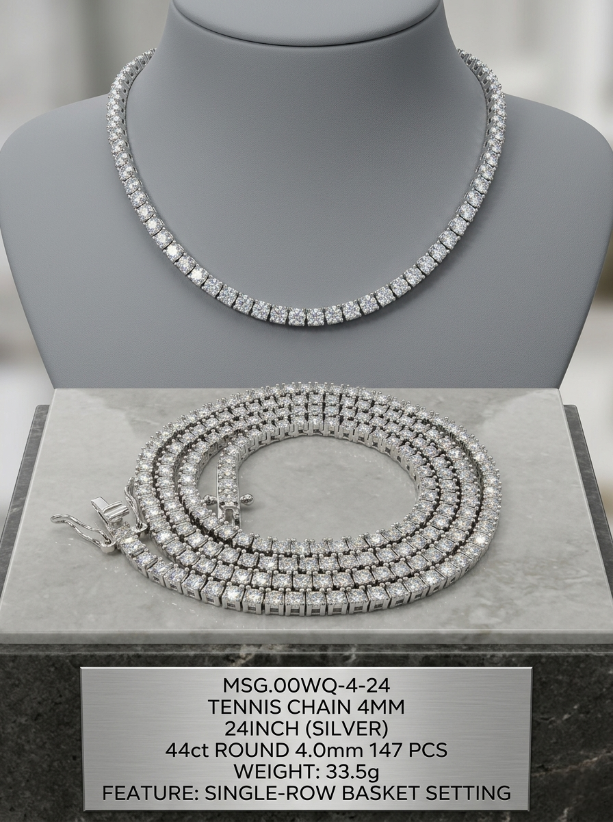 4mm Bold Moissanite Tennis Chain | Sovereign Empire | TARA AYARH LUNE