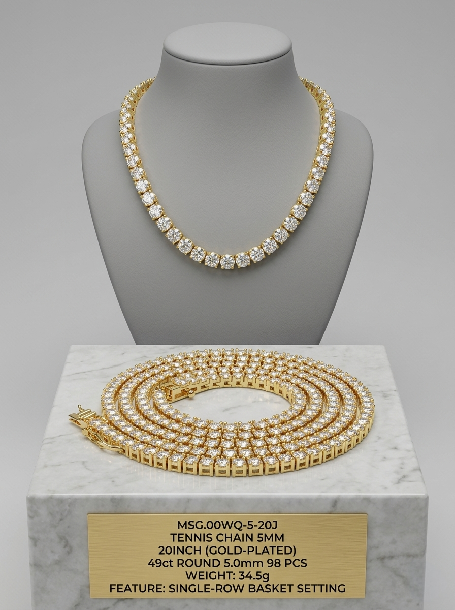 4mm Bold Moissanite Tennis Chain | Sovereign Empire | TARA AYARH LUNE
