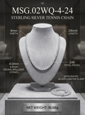 4mm Bold Moissanite 24-Inch Tennis Chain | Empire Circuit | TARA AYARH LUNE