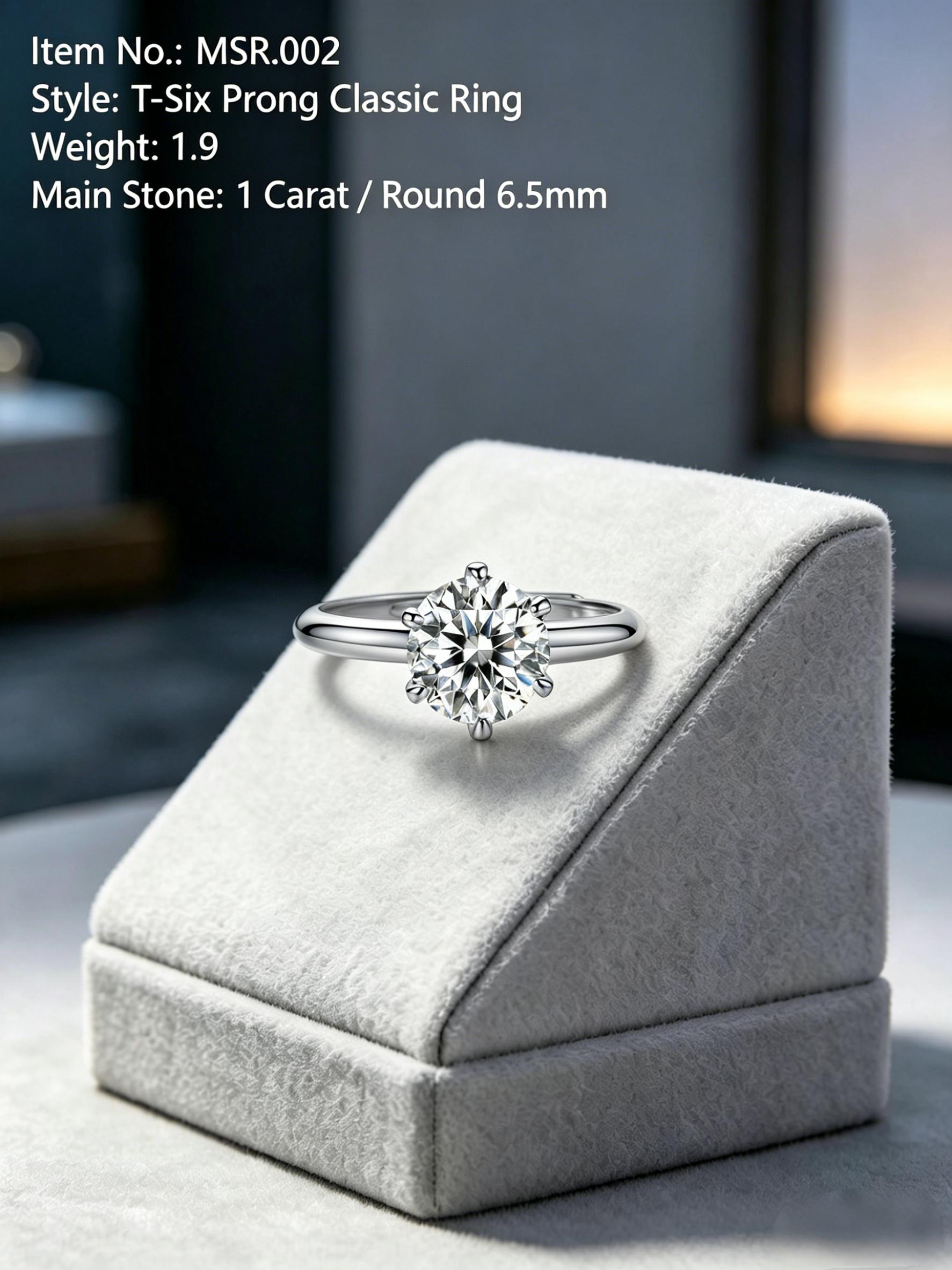 Adjustable Moissanite Wedding Ring | Versa-Glow One-Size Promise Band | TARA AYARH LUNE
