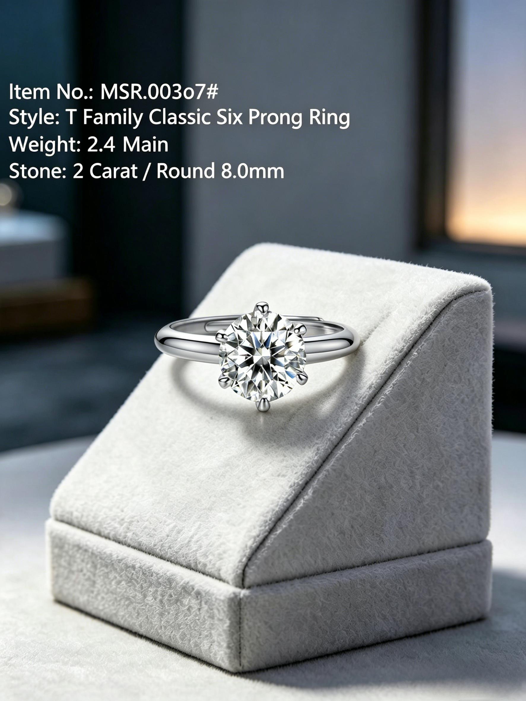 Adjustable Moissanite Wedding Ring | Versa-Glow One-Size Promise Band | TARA AYARH LUNE
