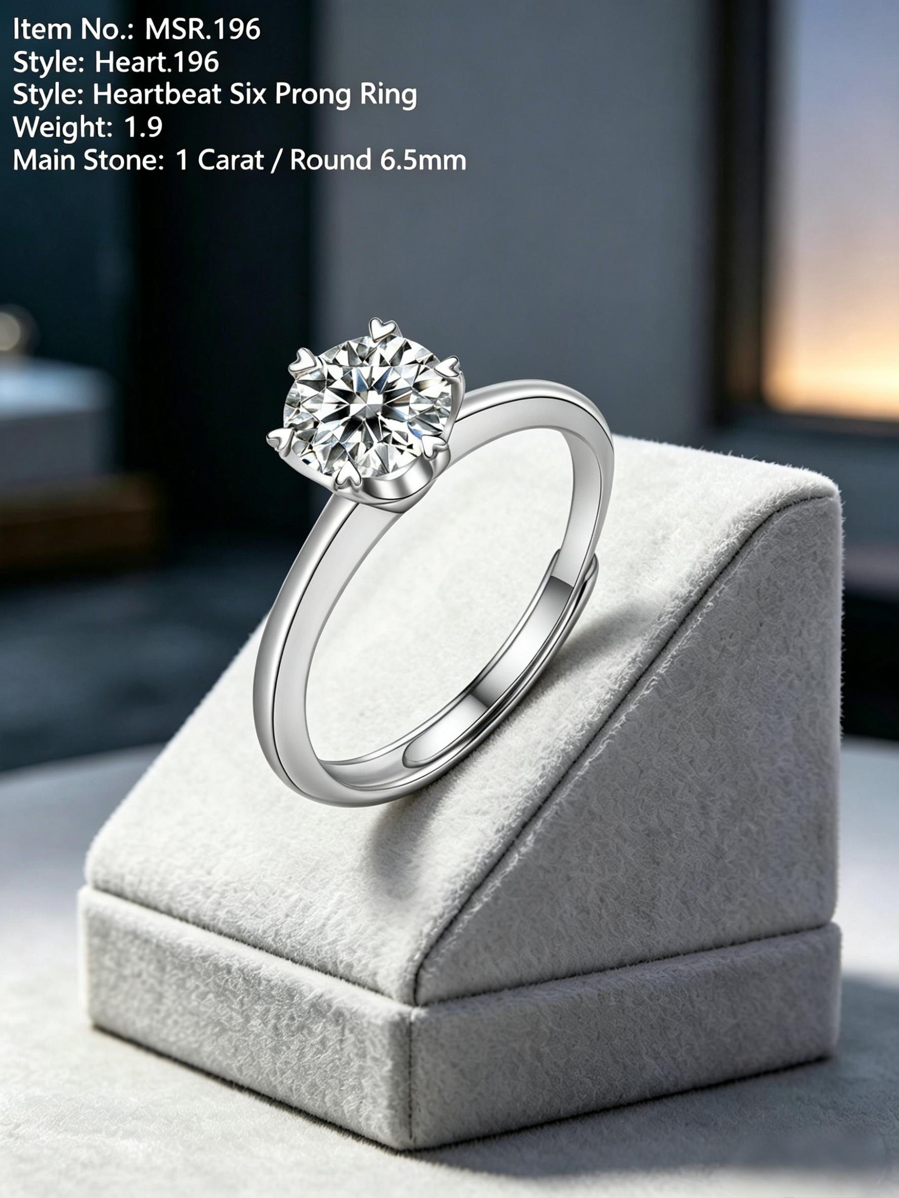 Adjustable Moissanite Wedding Ring | Versa-Glow One-Size Promise Band | TARA AYARH LUNE