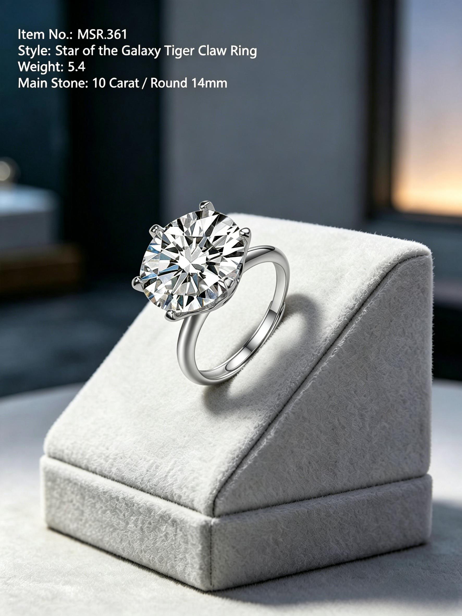 Adjustable Moissanite Wedding Ring | Versa-Glow One-Size Promise Band | TARA AYARH LUNE