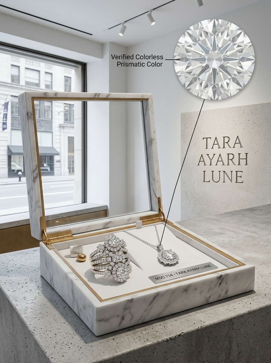 1ct Round-Cut Moissanite Art Deco Octagonal Halo Pendant Necklace | Empire Deco | TARA AYARH LUNE
