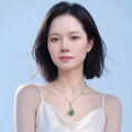 Fluorescent Wings Green Moissanite Pendant Necklace | Element of Air | TARA AYARH LUNE