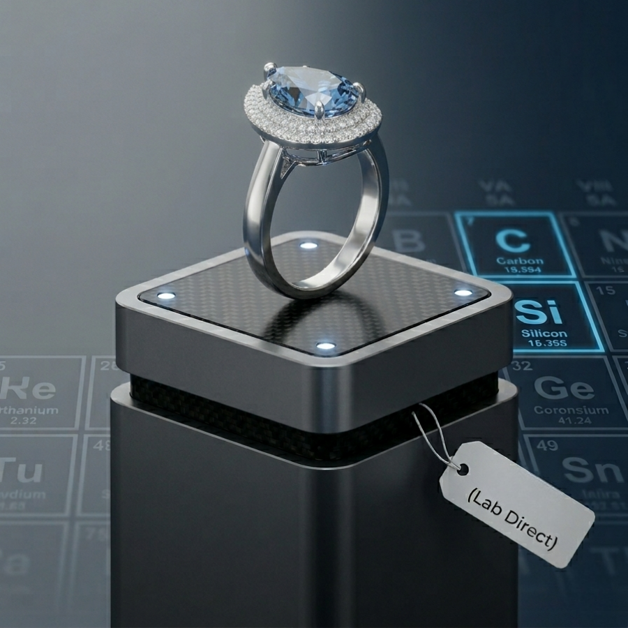 4ct Pear-Cut Moissanite Double Halo Ring | Goddess Teardrop Radiance | TARA AYARH LUNE