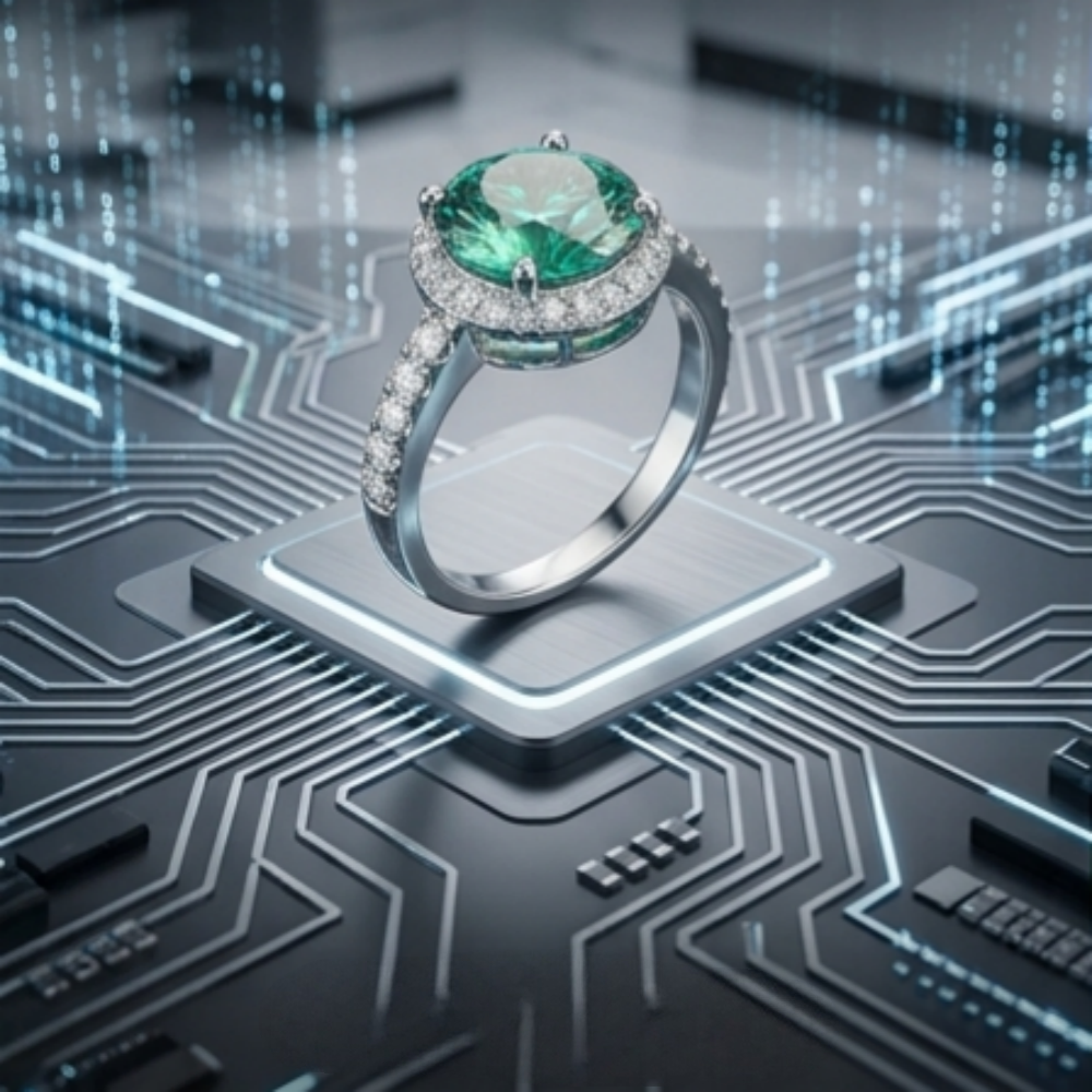3ct Brilliant Cut Moissanite Classic Halo Ring | Luminous Scientific Radiance Edition | TARA AYARH LUNE