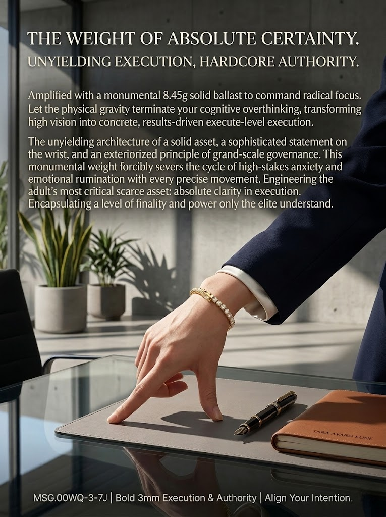 Bold moissanite tennis bracelet editorial — massive foundation unyielding legacy | TARA AYARH LUNE