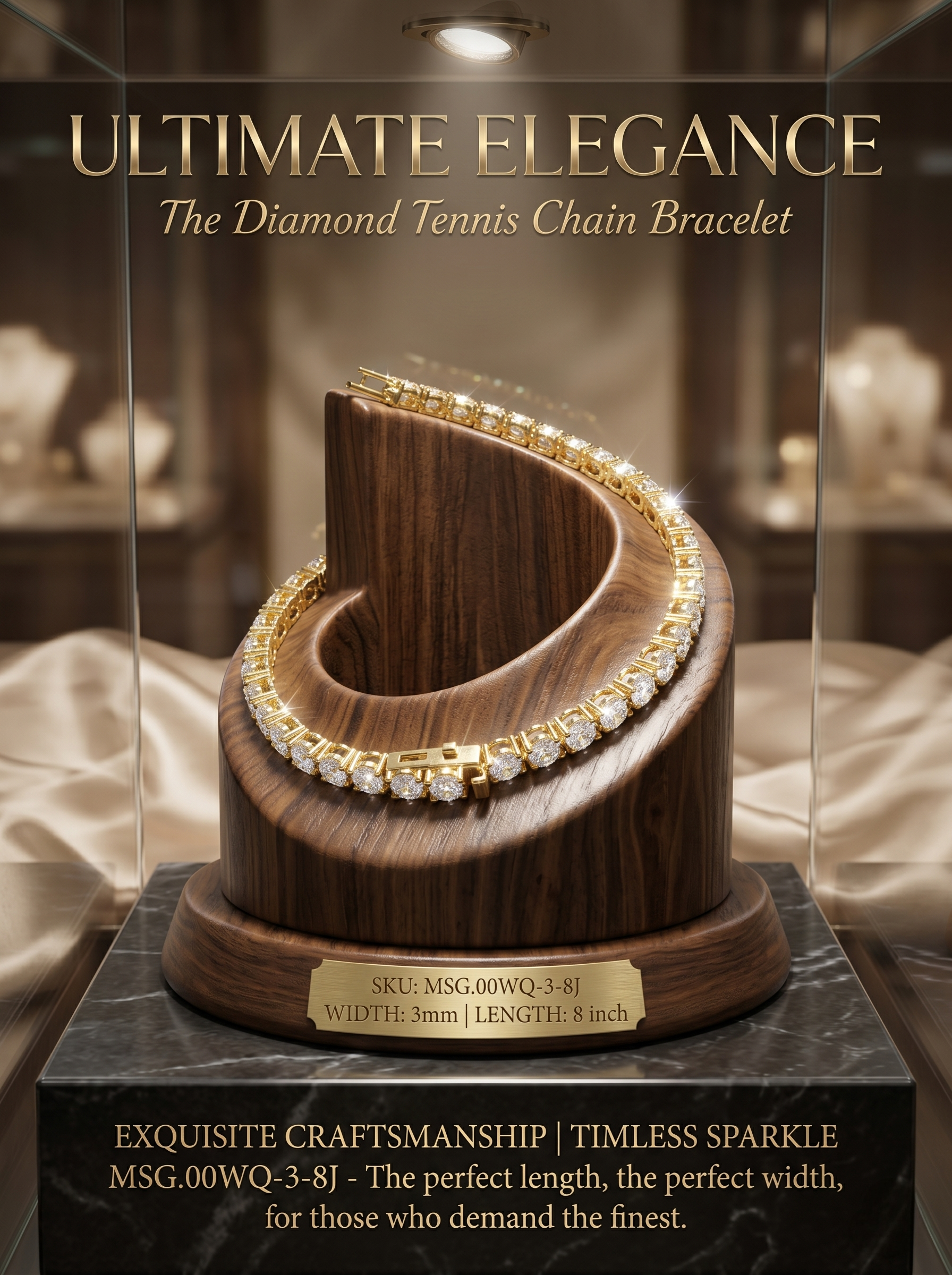 Bold moissanite tennis bracelet editorial — ultimate elegance display 1 | TARA AYARH LUNE