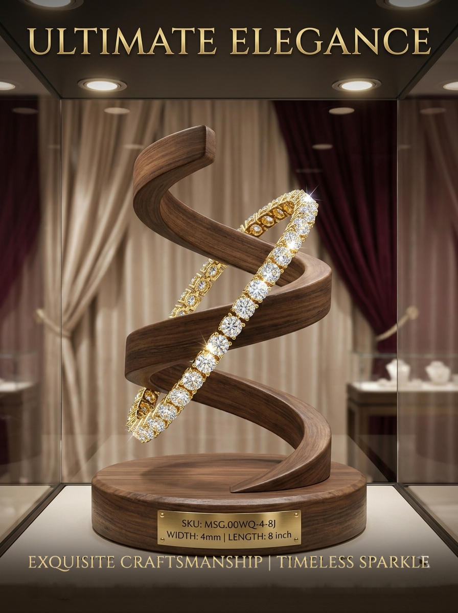 Bold moissanite tennis bracelet editorial — ultimate elegance display 3 | TARA AYARH LUNE