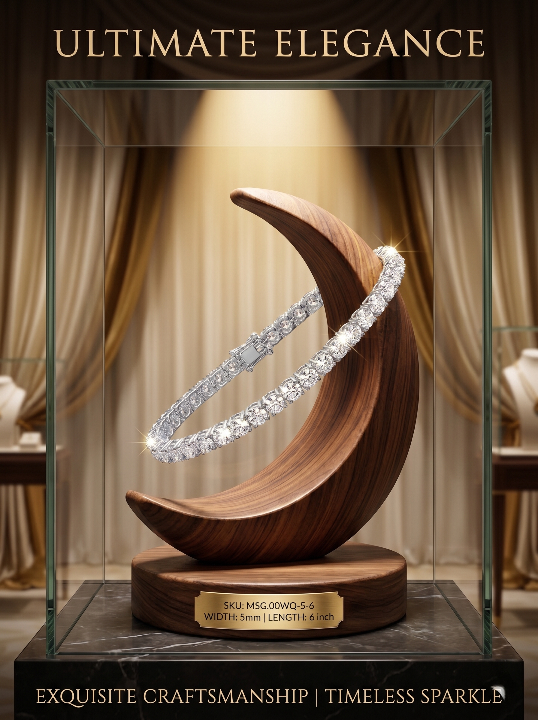Bold moissanite tennis bracelet editorial — ultimate elegance display 4 | TARA AYARH LUNE