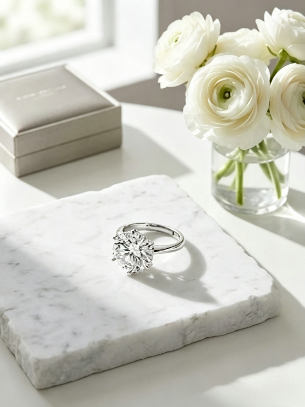 10ct round brilliant moissanite statement ring — conflict-free lab-grown, red carpet presence | TARA AYARH LUNE