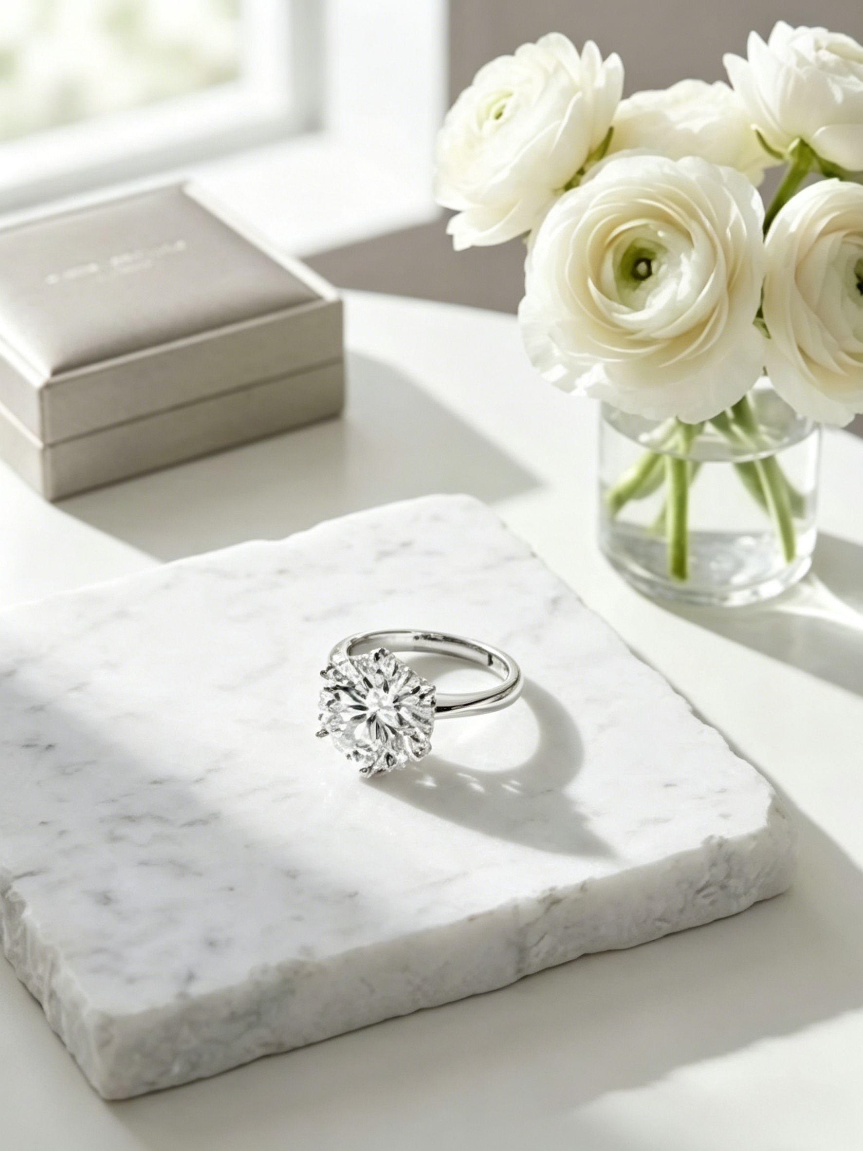 10ct round brilliant moissanite statement ring — conflict-free lab-grown, red carpet presence | TARA AYARH LUNE