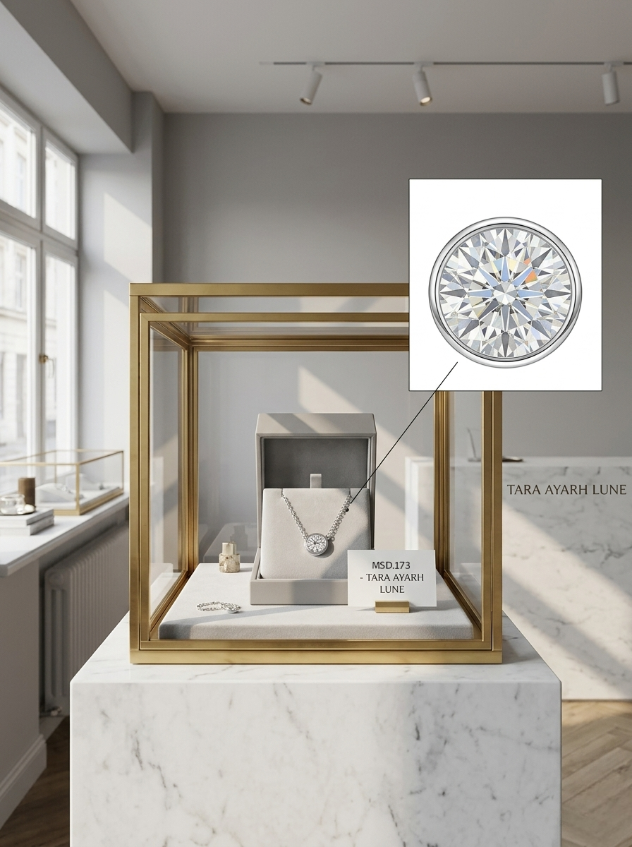 0.5ct Lab-Grown Moissanite Orbital Pure Pendant | Conflict-Free Fine Jewelry | TARA AYARH LUNE

