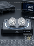 2ctw multi-layer moissanite cake stud earrings — classic silver, 360° micro-pavé radiance | TARA AYARH LUNE