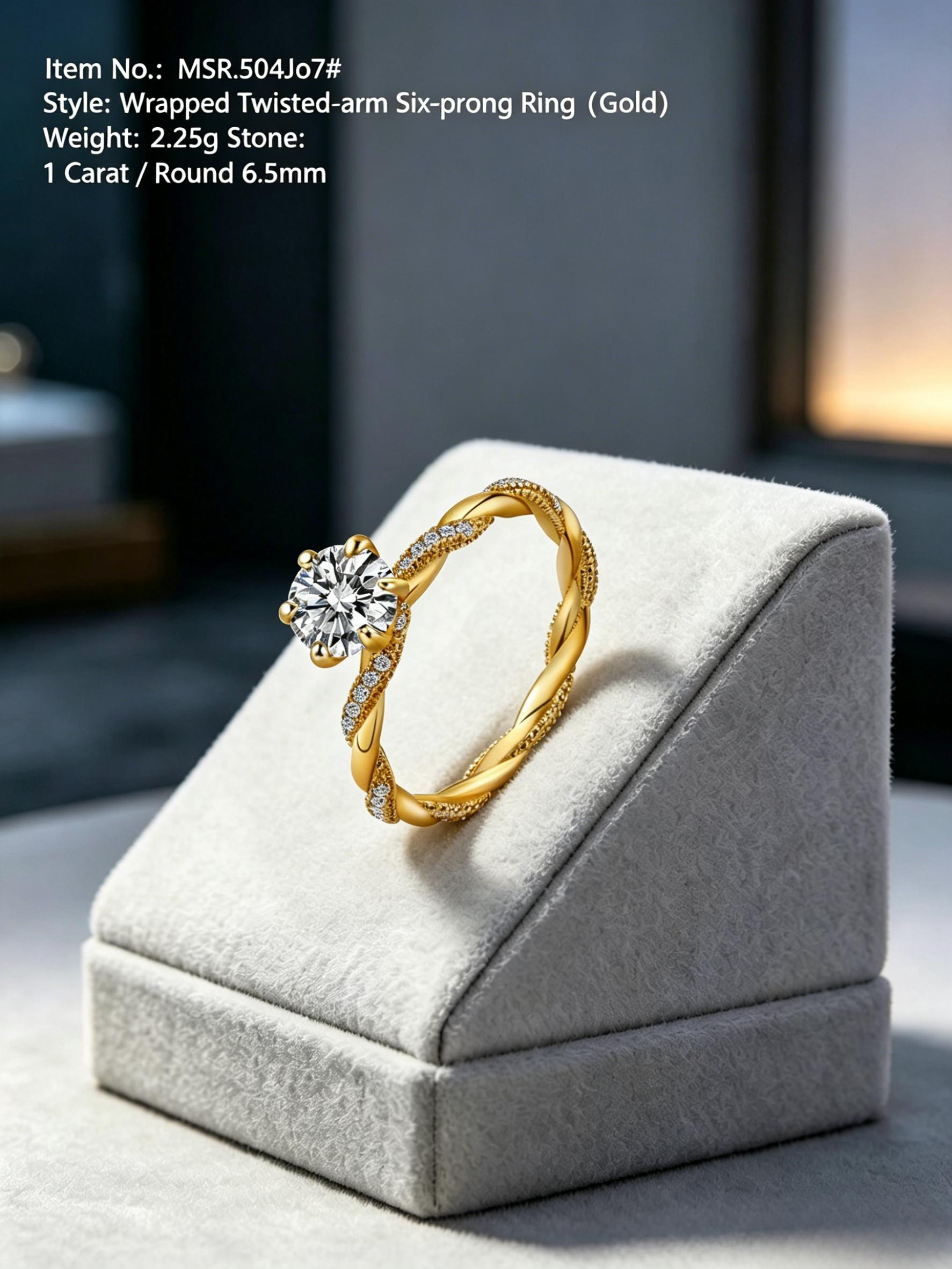 Moissanite eternity band MSR504  gold-plated, warm finish | TARA AYARH LUNE