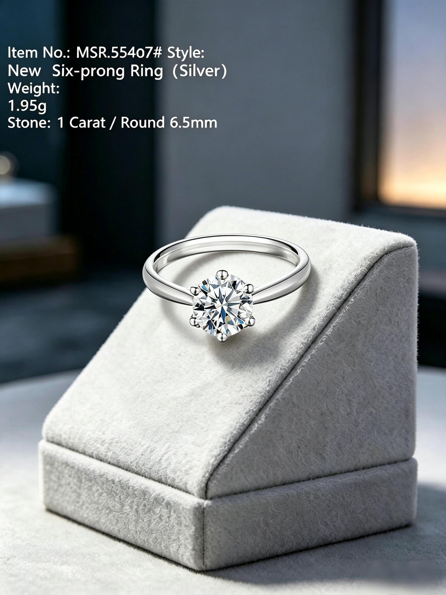 Moissanite eternity band MSR554 — white silver, delicate stacking band | TARA AYARH LUNE