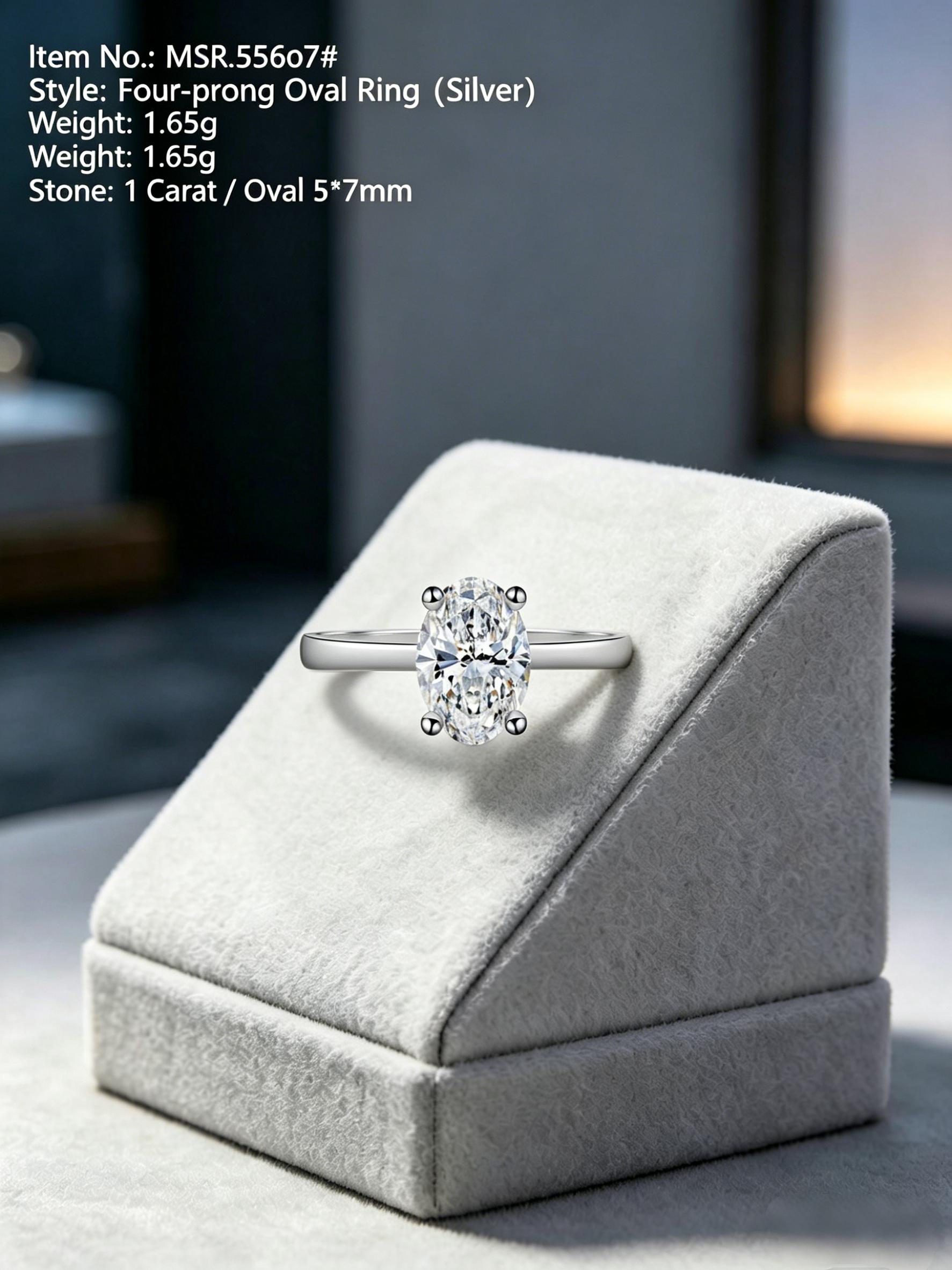 Moissanite eternity band MSR556 — white silver, hearts & arrows cut | TARA AYARH LUNE