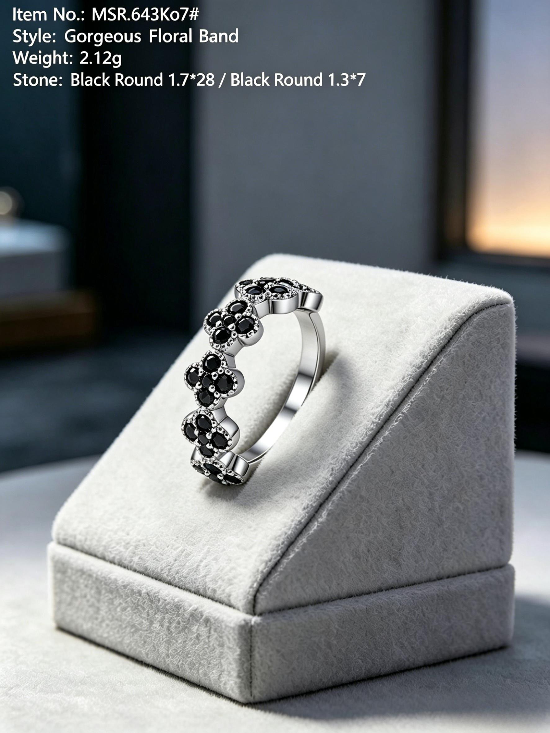 Moissanite eternity band MSR643K — white gold finish, anniversary ring | TARA AYARH LUNE