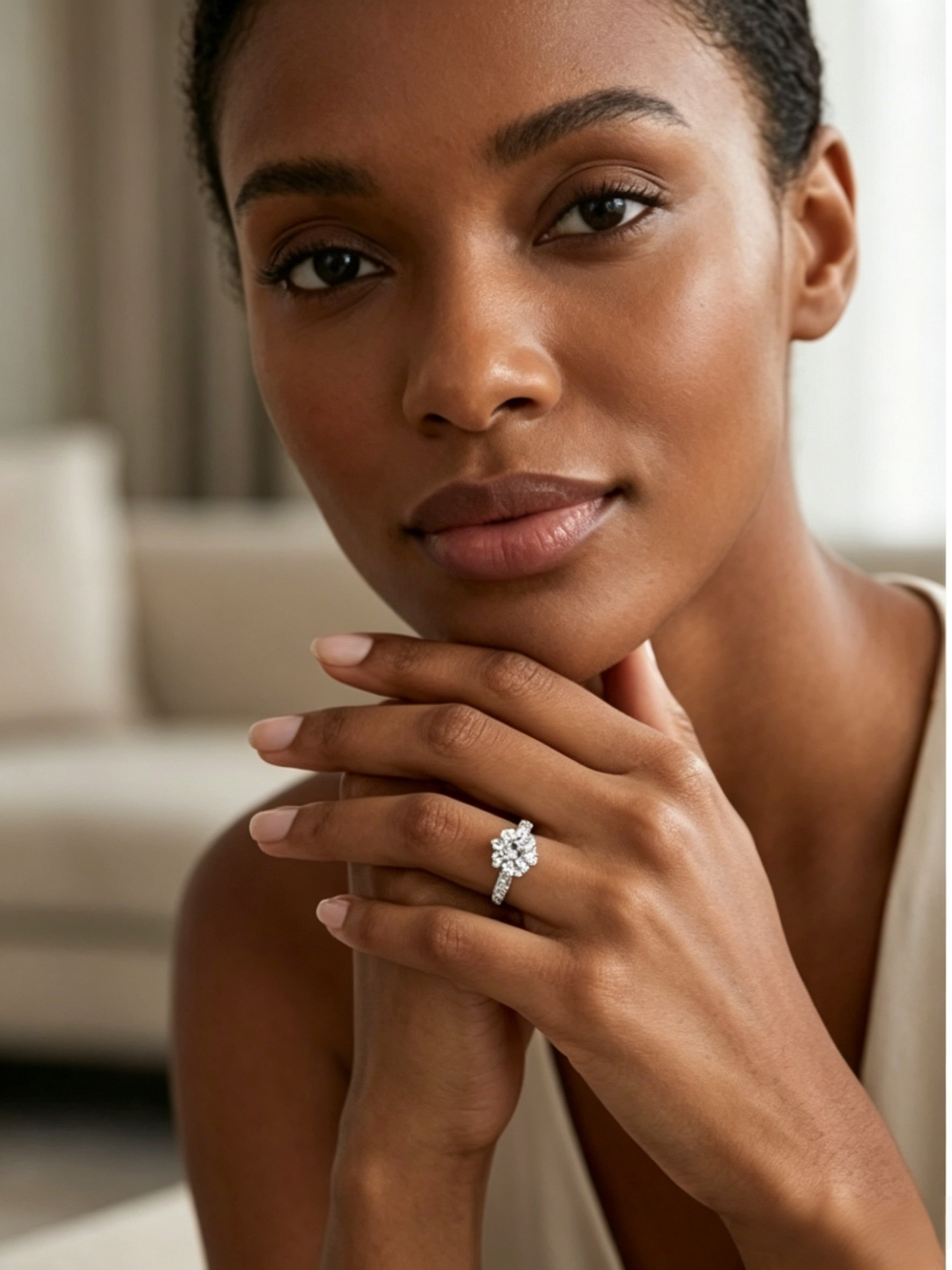 2ct round brilliant moissanite solitaire ring — conflict-free lab-grown, S925 silver | TARA AYARH LUNE