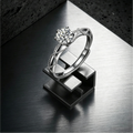 6.5mm round moissanite milgrain vine nature ring — 1ct D-color VVS1, ethereal floral setting | TARA AYARH LUNE