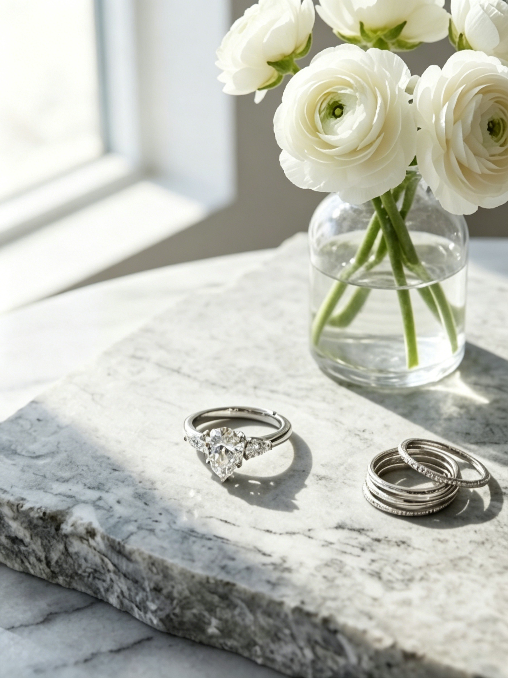 3ct emerald-cut moissanite engagement ring — quiet luxury aesthetic, conflict-free lab-grown | TARA AYARH LUNE