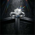 2ct 3ct Round Moissanite Snowflake Ring | Eternal Flow Twisted Band | TARA AYARH LUNE