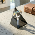 multi-color round moissanite statement ring — 7-stone rainbow gradient, prism setting | TARA AYARH LUNE