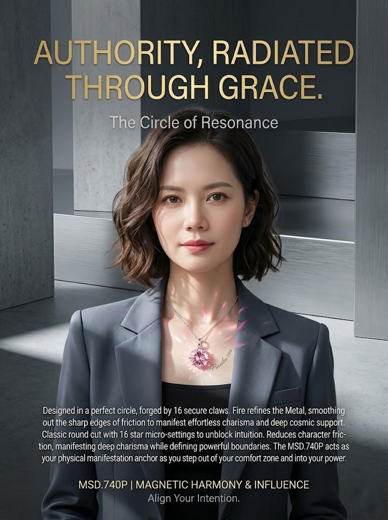 3ct pink moissanite pendant on model outdoor — sakura pink, 9mm round-cut | TARA AYARH LUNE