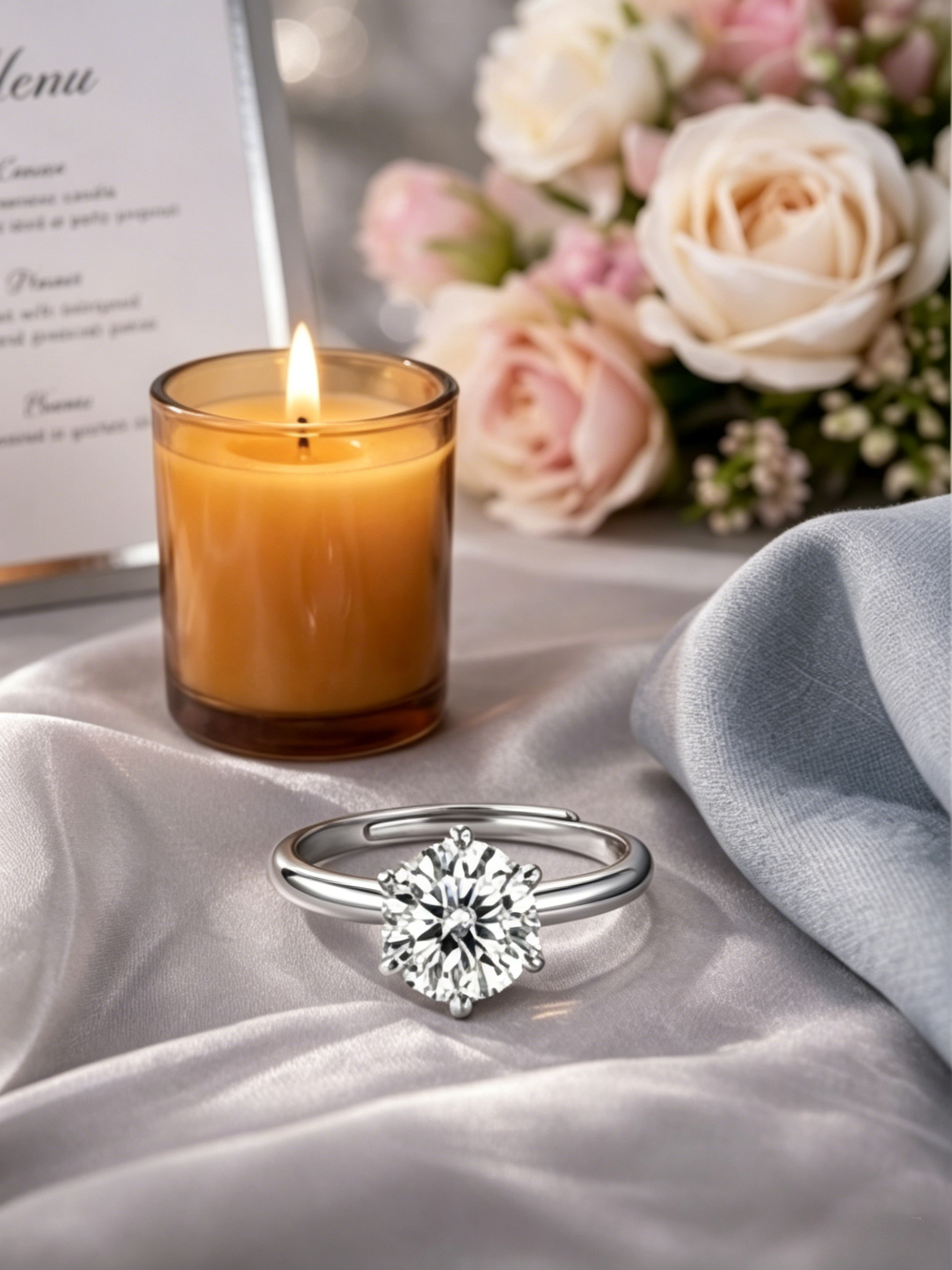 Lab-Grown Moissanite Solitaire Ring on Hand | Conflict-Free Engagement Ring | TARA AYARH LUNE
